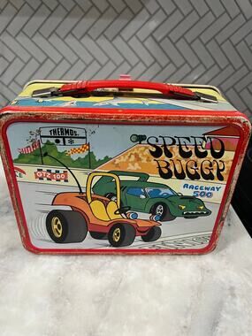 Vintage 1973 Thermos Speed Buggy Hanna-Barbera Metal Lunch Box No Thermos
